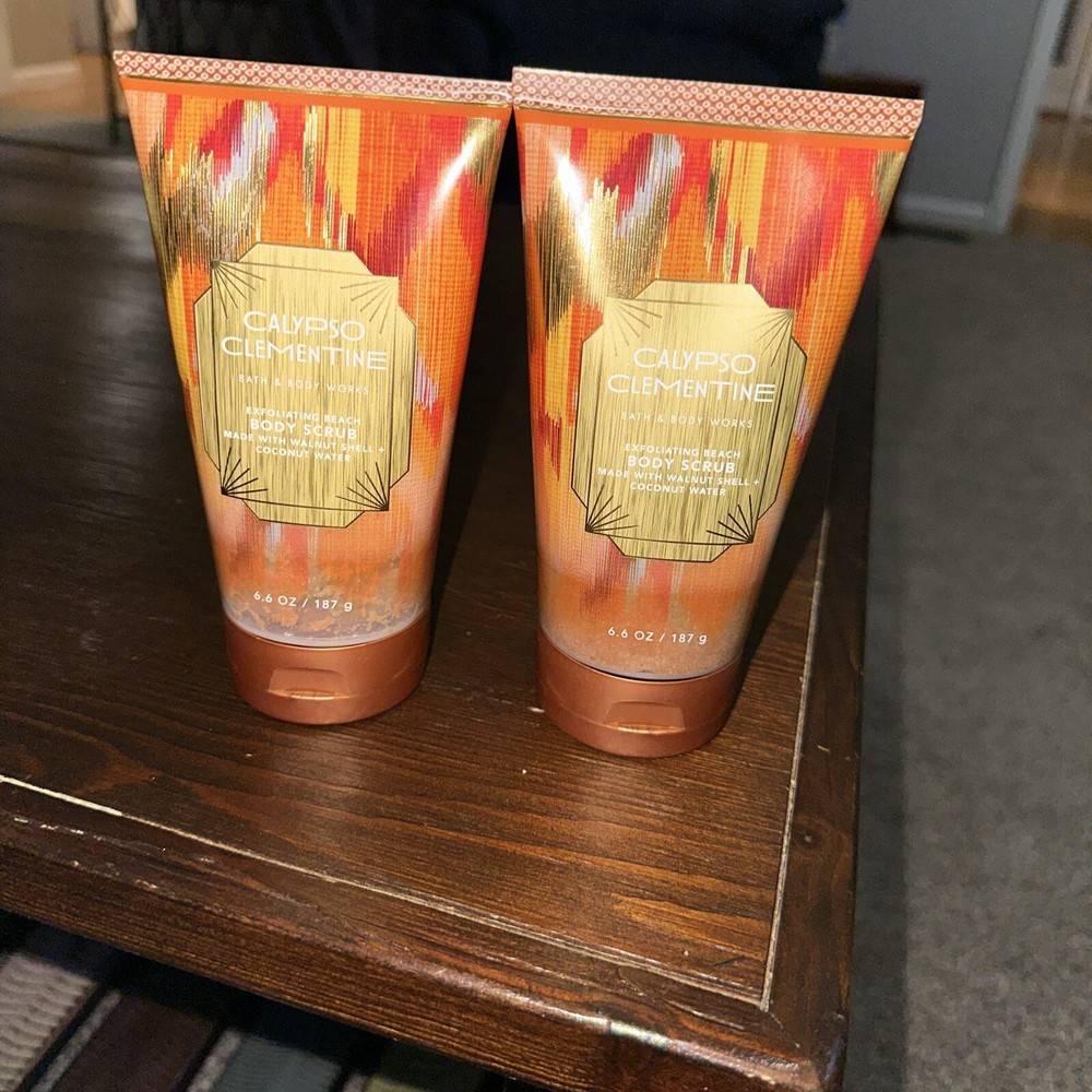 Bath & Body Works Calypso Clementine Body Scrub Set of 2 Exfoliating 6.6oz New