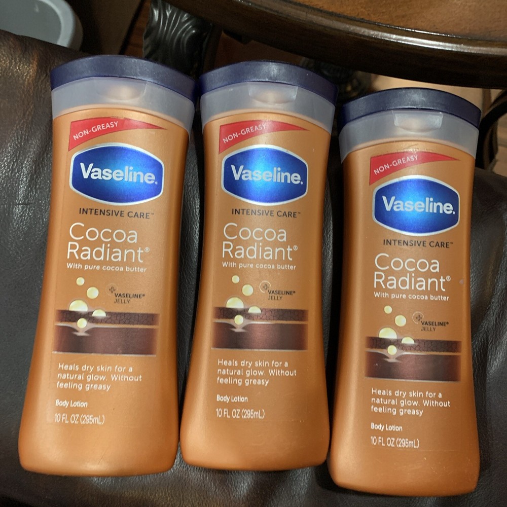 Vaseline Intensive Care Cocoa Radiant Lotion 3-Pack 10 oz Each
