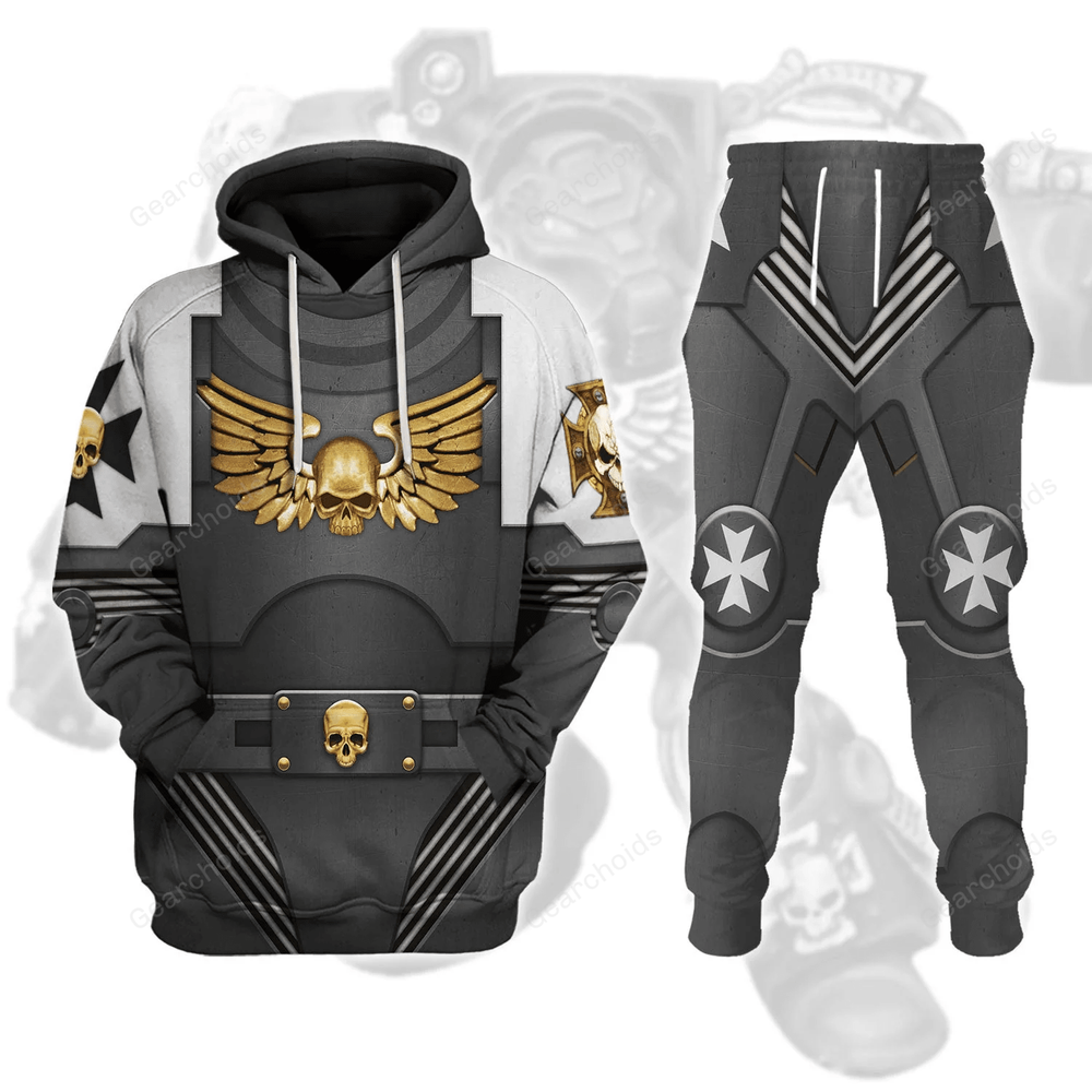 Black Templars Terminator Armor Cosplay Hoodie Sweatshirt Set