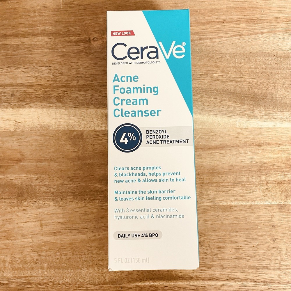 CeraVe Acne Foaming Cleanser with 4% Benzoyl Peroxide 5 oz Exp 06/2026