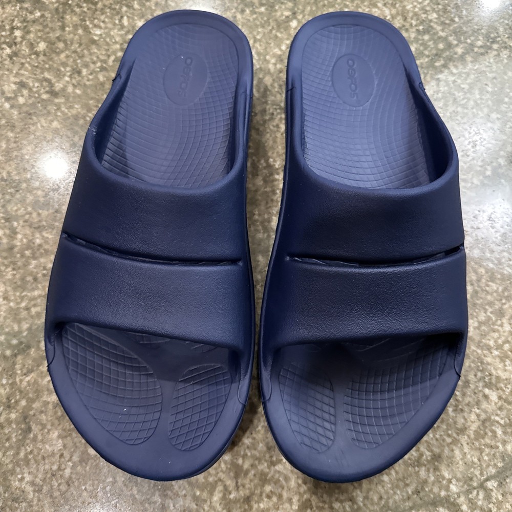 Oofos Unisex Ooriginal Blue Men's 13 Women 15 Open Toe Slip On Flip Flop Sandals