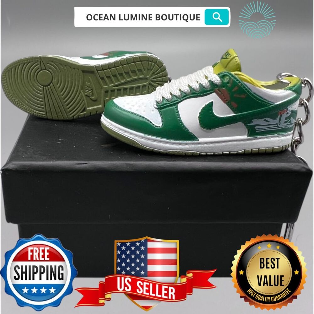 SB DUNK 3D Mini Sneaker Keychain, Jordan Sneaker Collectible, Box Options