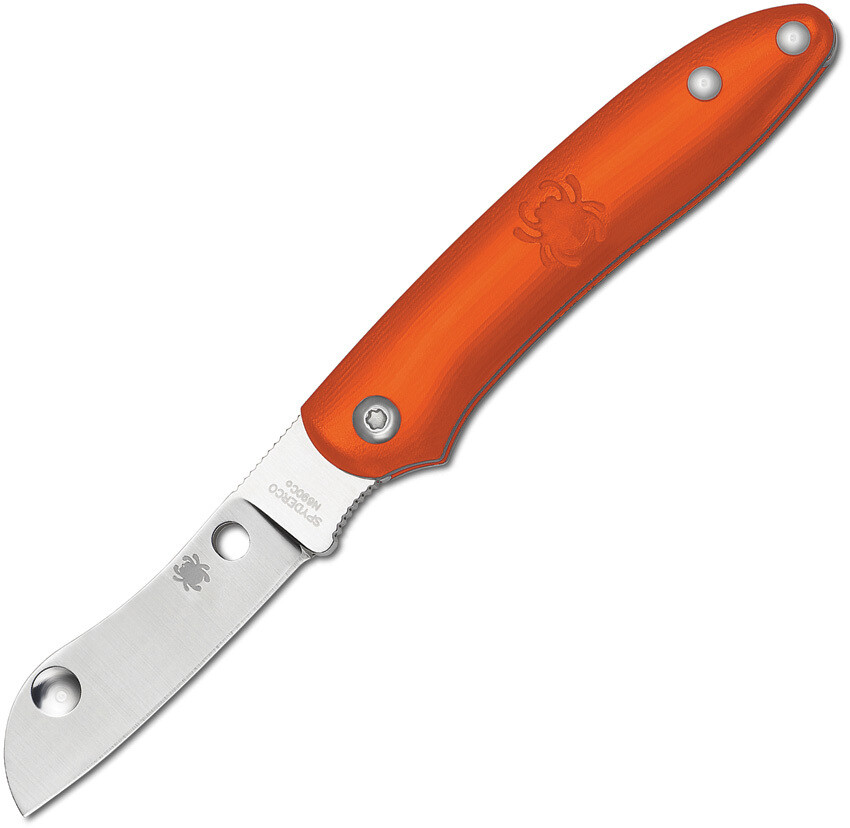 Spyderco Roadie Orange Folding Knife with 3