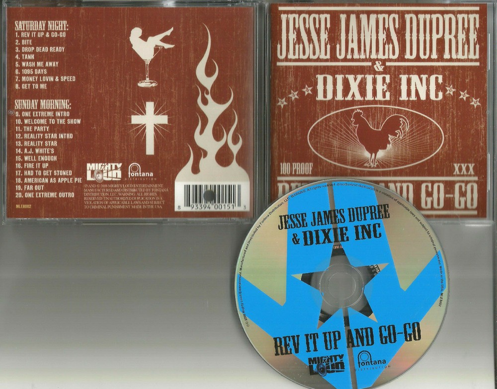 Jackyl JESSE JAMES DUPREE w/ BLACKBERRY SMOKE Rev it up and Go CD OUT OF PRINT