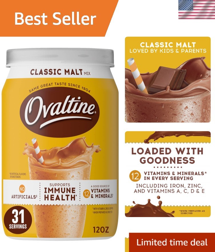 Nestle Classic Malt Beverage Mix 12oz Canisters 6 Pack Family Size Convenient Bulk