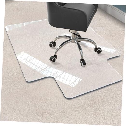 Office Chair Mat for Carpet Heavy Duty Hard Clear Chair 36'' x 48'' with Lip