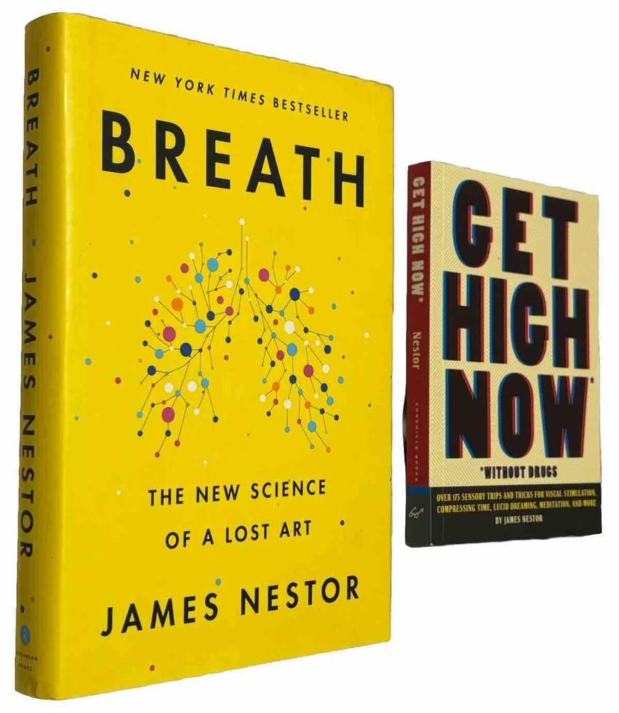 James Nestor Breath And Get High Now without Drugs Brand New Lot Of 2 Books