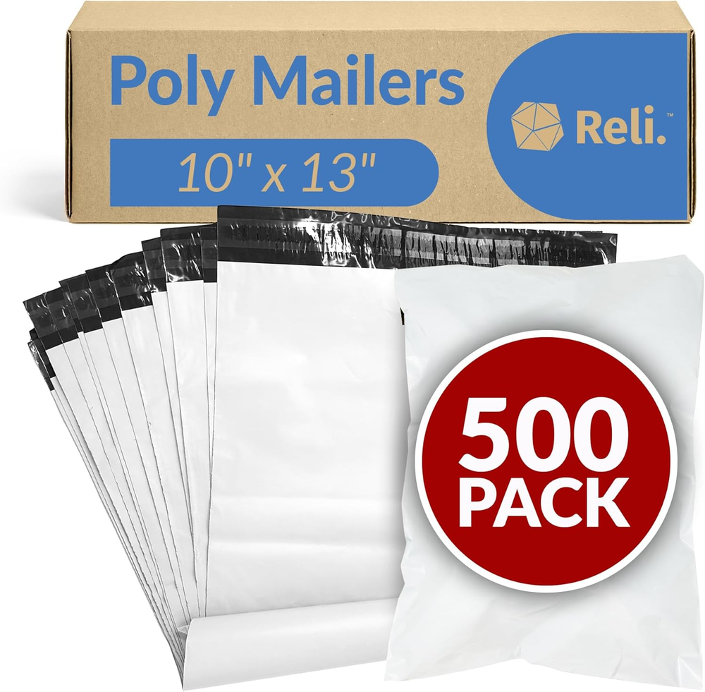 Poly Mailers 10X13 | 500 Pcs Bulk | Envelopes | White Packaging Bags For