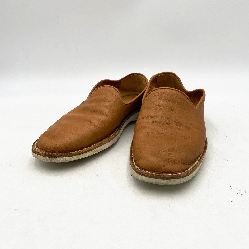 Maison Margiela Leather Slip-On Shoes Size Color Brown Bandai Net Store