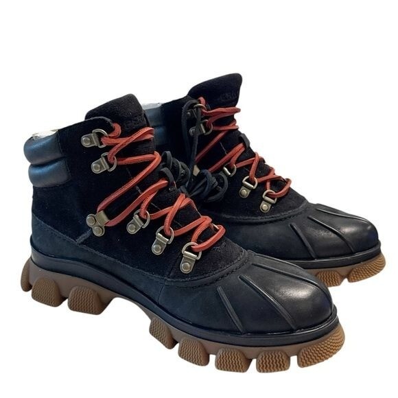 Sperry Women's Leather The  Summit Waterproof Hiking Boots Black Lug Size 6.5