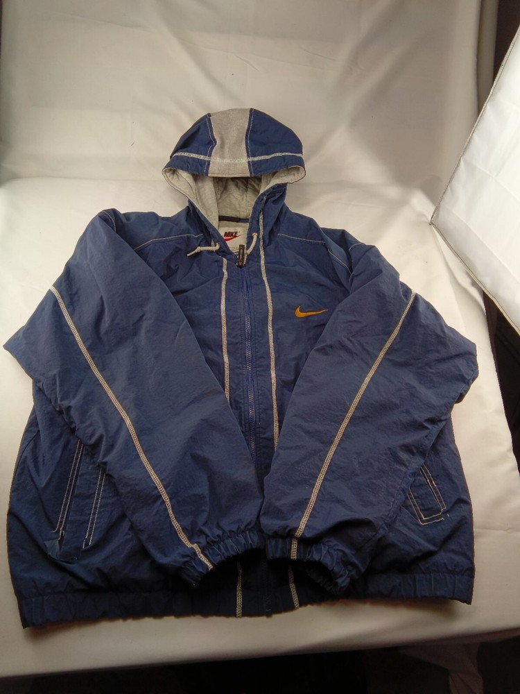 Vintage 90s Nike Puffer Jacket XL Blue  White Tag Retro