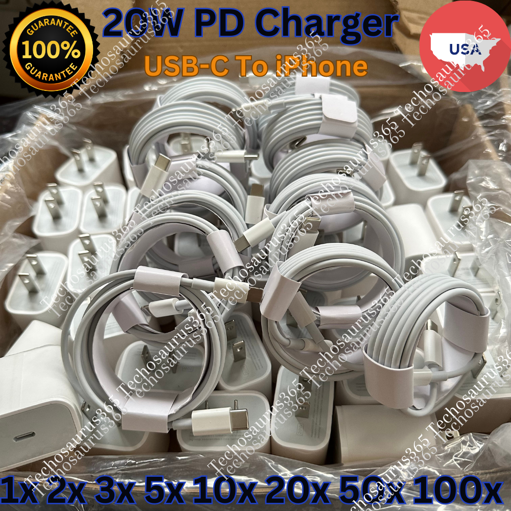 20W USB-C Fast Wall Charger PD Adapter for iPhone 14 13 12 11 XR iPads