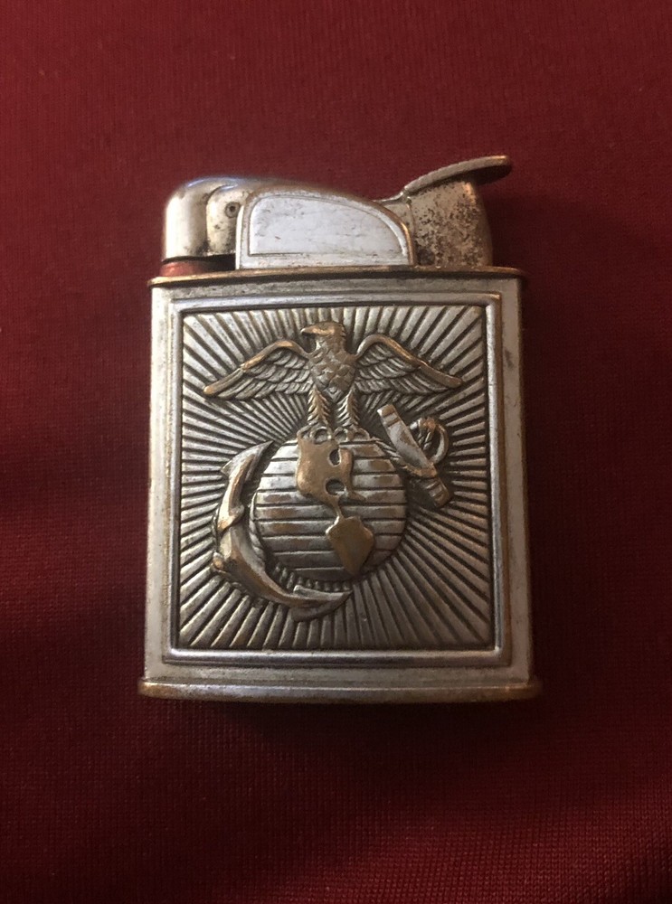 Rare Vintage Evans Cigarette Lighter U.S. Marines .