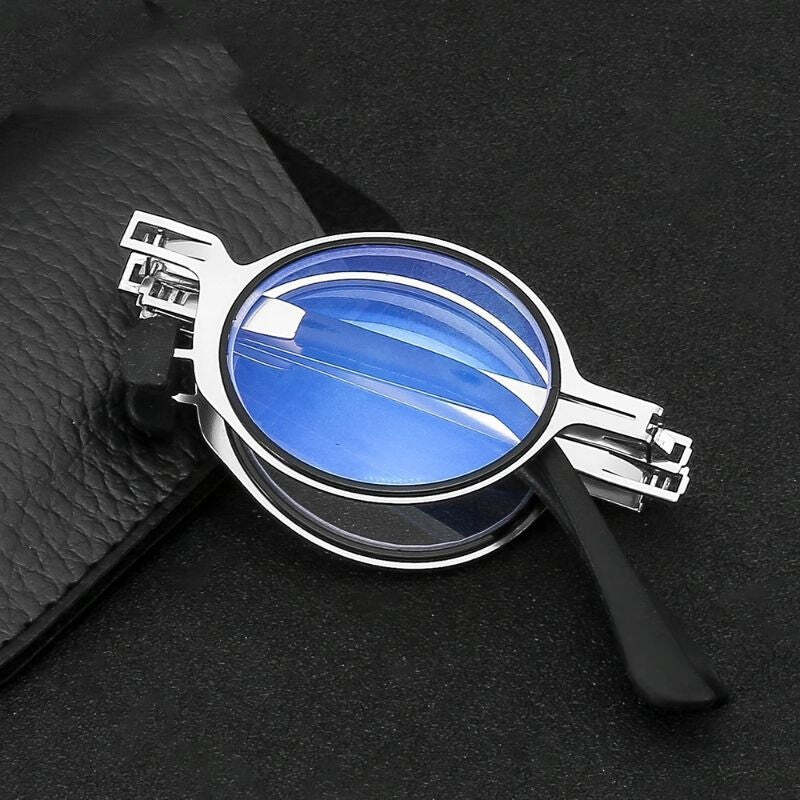 Folding Portable Hyperopia Glasses, Metal Frame Reading Glasses Men & women sung