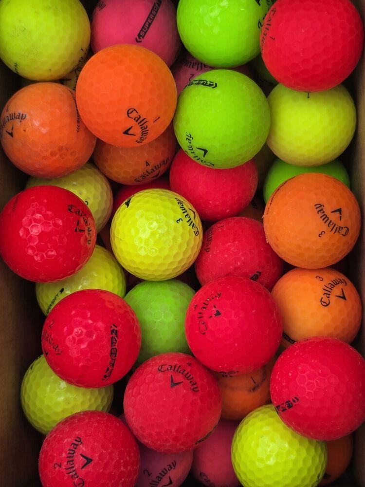 (50) Callaway Supersoft MATTE Used Golf Balls *3A* Assorted Colors Superfast