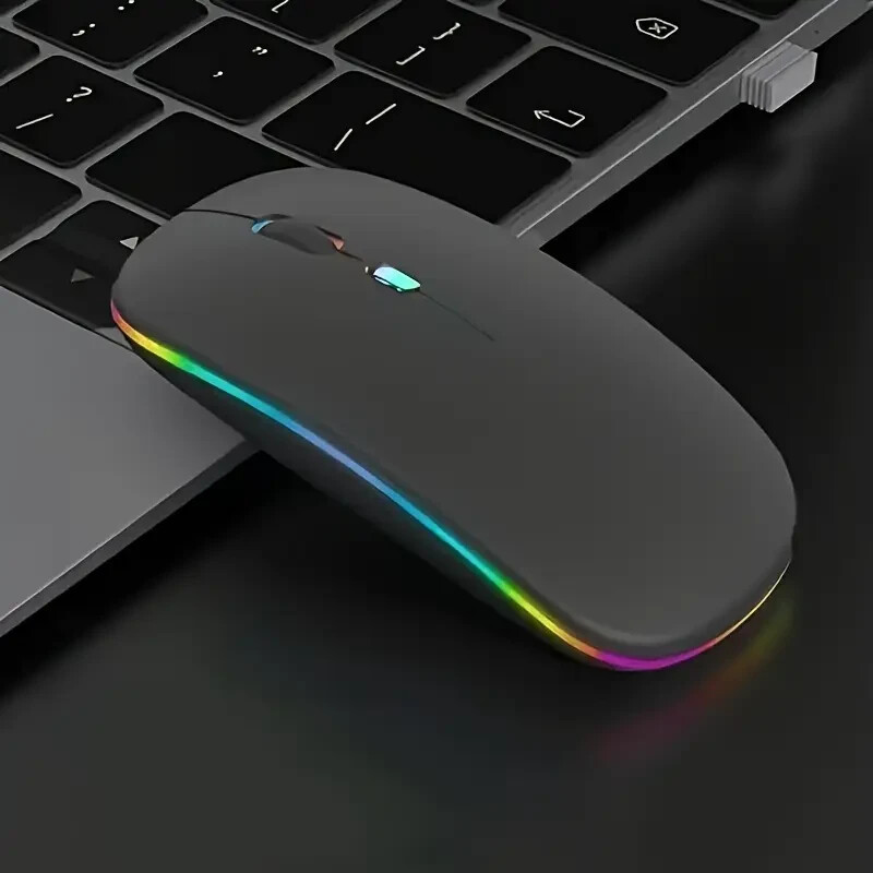 2.4G/5G Dual-Mode Silent Ultra-Thin Wireless Optical Mouse with USB Receiver