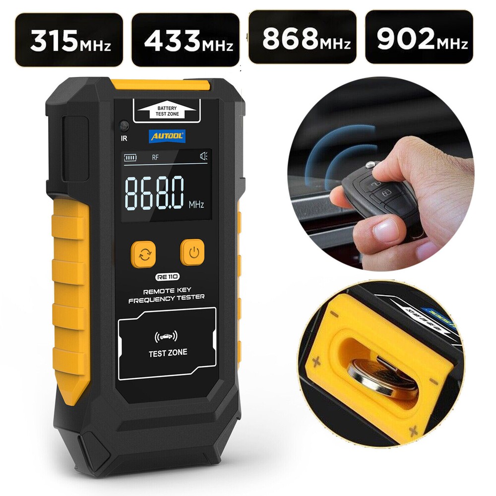 Remote Key Frequency Tester Infrared&Radio Key Fob Infrared Signal Remote Tester