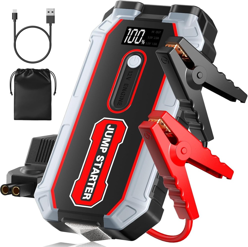 Car Battery Jump Starter, 2000A Starter Pack for Up to 7.0L Red