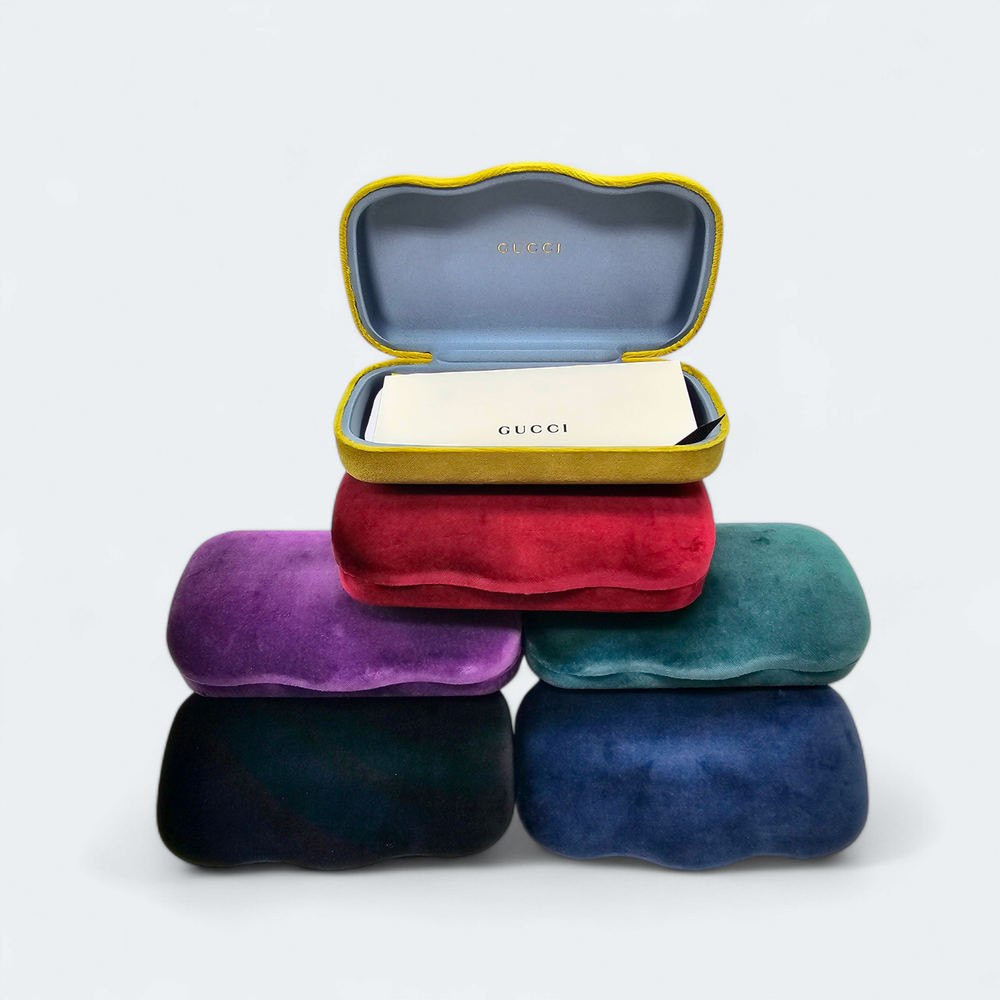 New GUCCI Eyeglasses & Sunglasses Case Authentic Clamshell & Case Cloth