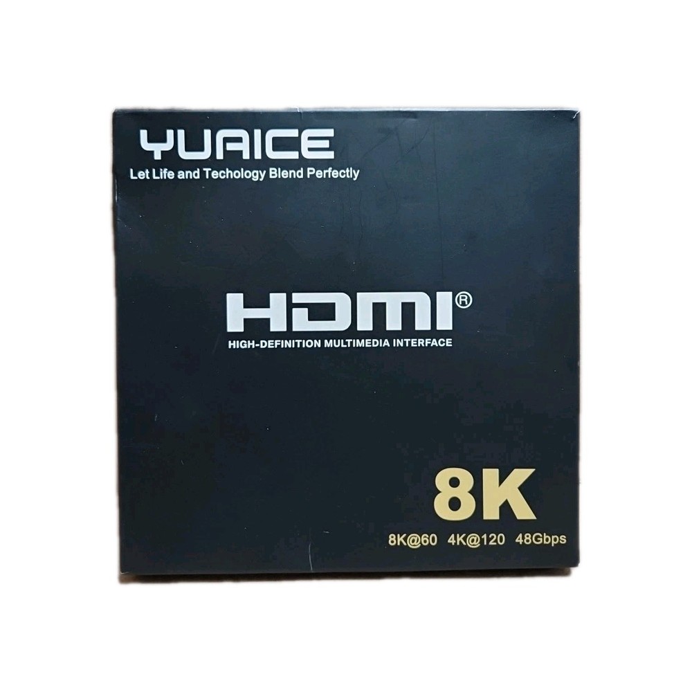 Yuaice 8K HDMI Cable 1.5ft High Speed 60Hz with Enhanced Audio Return