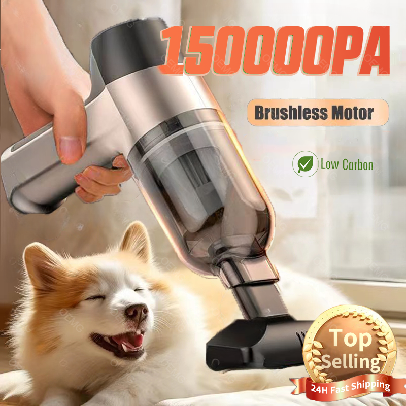Car Vacuum Cleaner 150000PA Portable Handheld Cleaner For Home Powerful Cleaning