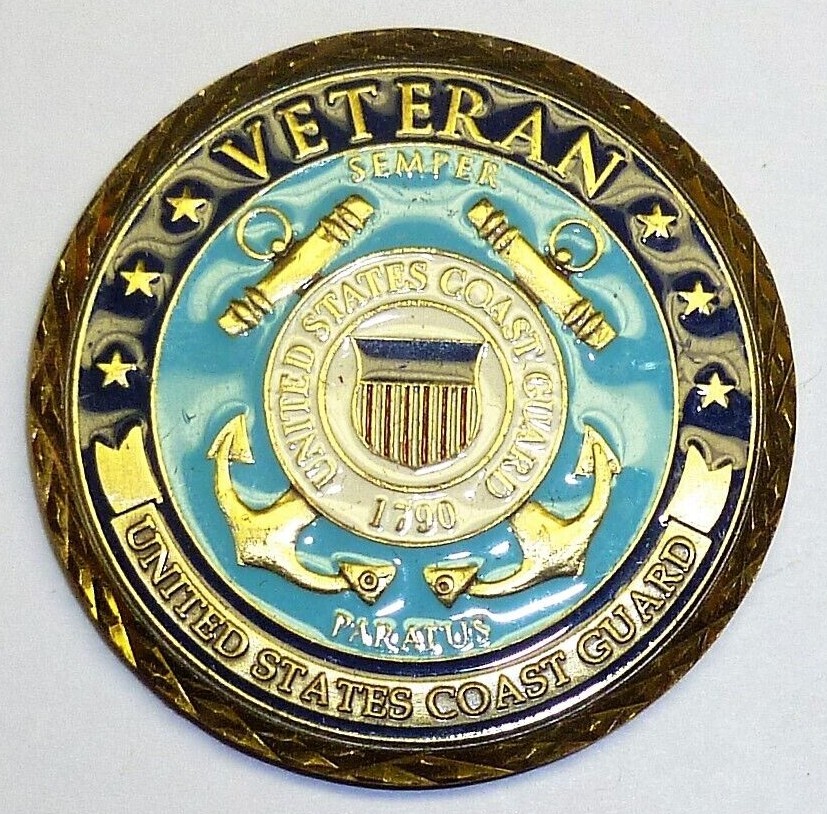 CHALLENGE COIN - VETERAN UNITED STATES COAST GUARD SEMPER PARATUS