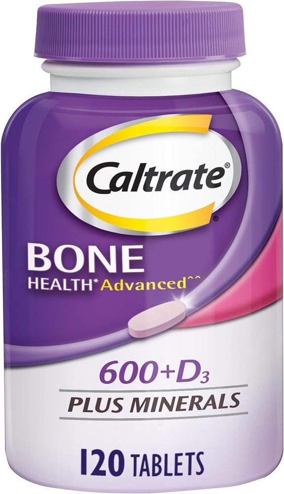 Calcium & Vit D Supplement Tablets 600+D3 - Bone Health, 120 Ct