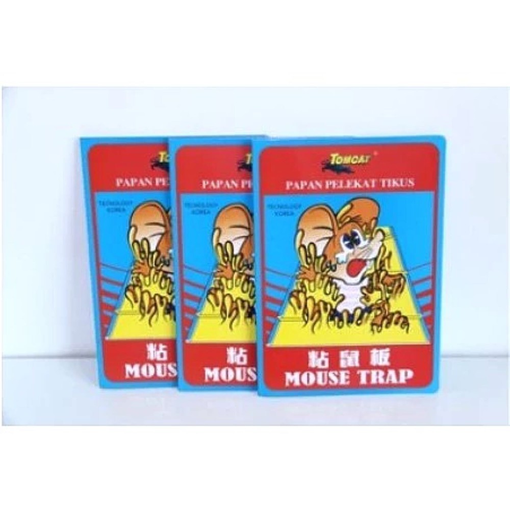 TOMCAT EFFECTIVE GLUE MOUSE TRAP RAT STICKER BOARD CATCH RAT/MOUSE X 4