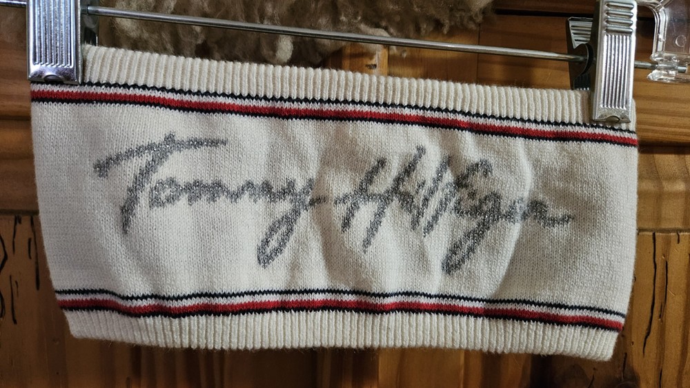 Women's Cream White Tommy Hilfiger Signature Winter Headband Earwarmer