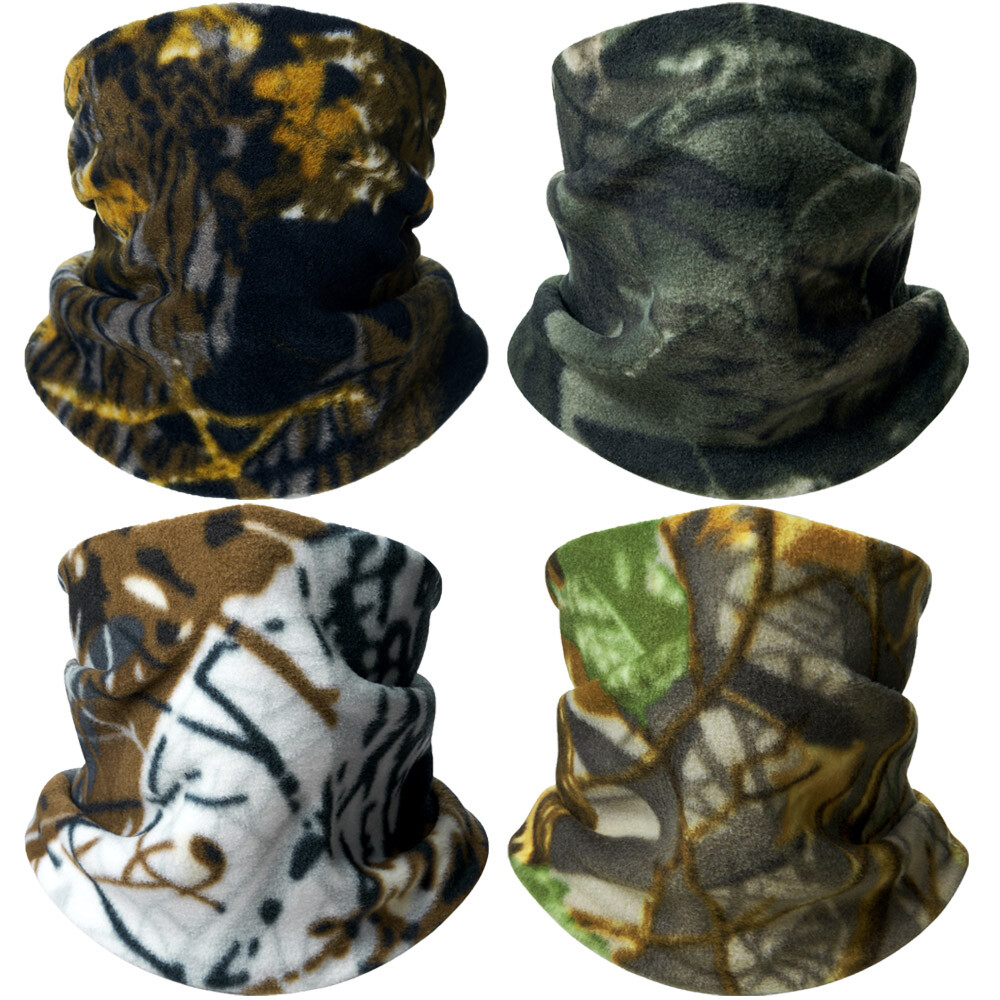 Winter Camouflage Fleece Neck Warmer Ski Face Mask Thermal Windproof Neck Gaiter