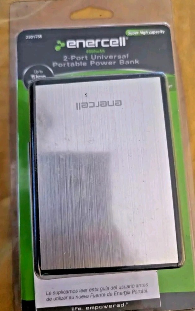 Enercell 2301755 6000mAh 2-port Universal Portable Power Bank