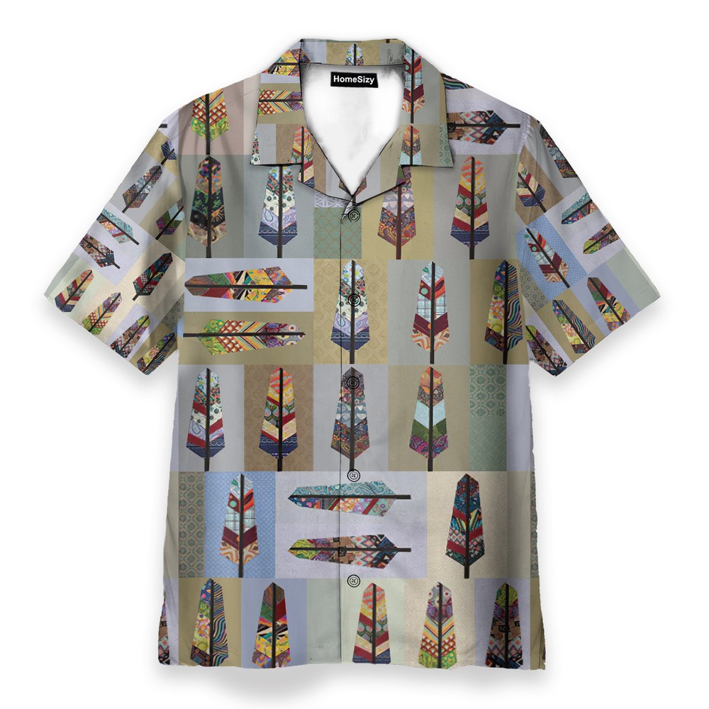 Native Feather Tropical Mens Buttons Up Shirts   Hawaiian Shirt Beach Shorts