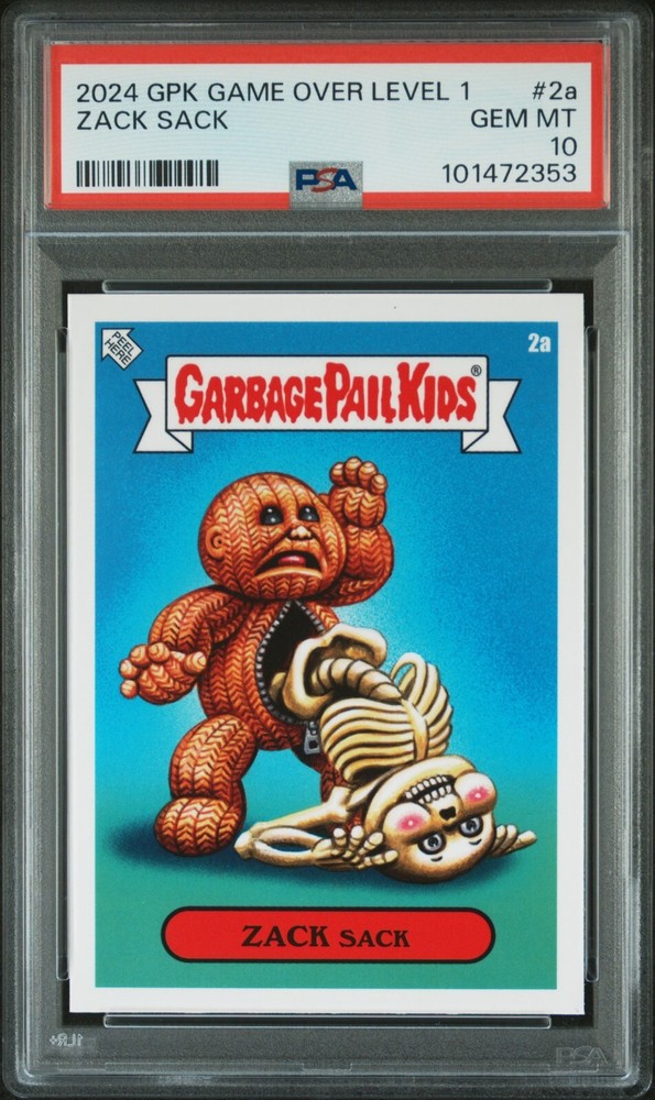 2024 Garbage Pail Kids Game Over: Level 1 ZACK SACK 2a PSA 10 GEM MINT POP-4!