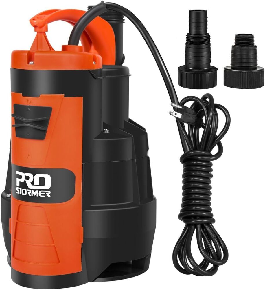 Sump Pump Submersible Clean/Dirty Water Pump with Build-in Float Switch for Pond