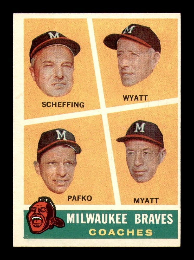 1960 Topps #464 Milwaukee Braves Coaches NM-MT Condition OBGcards