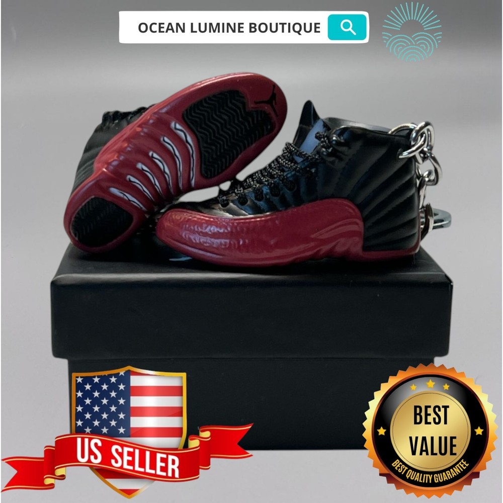 Air Jordan 3D Mini Sneaker Keychain, Shoe Keyring Shoe Box, Display Box Option