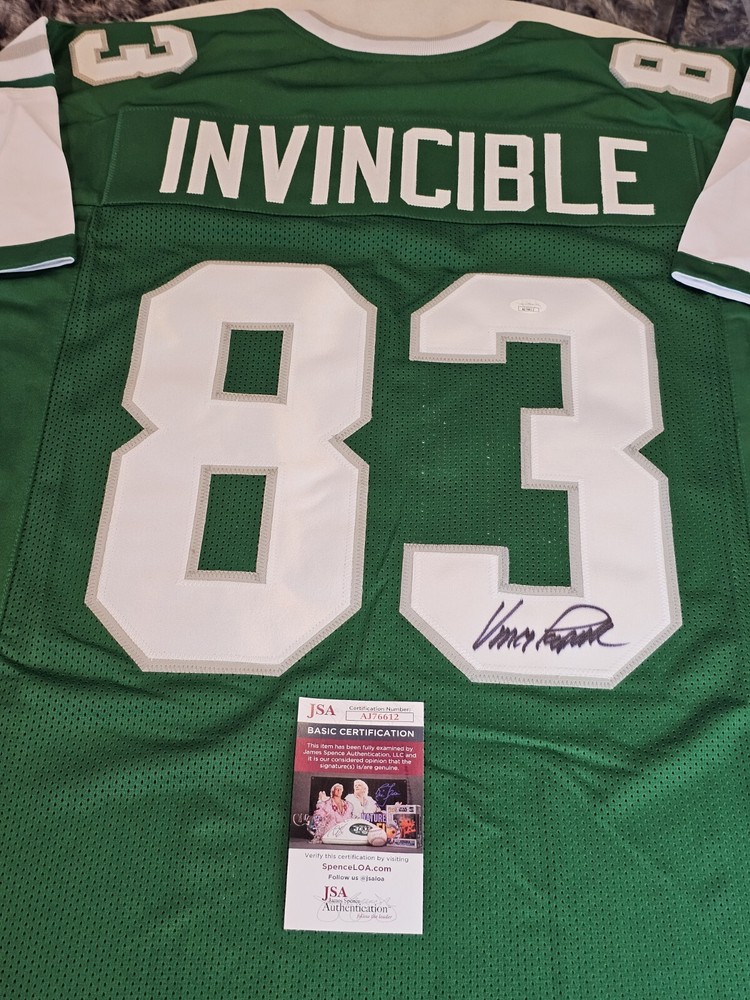 Vince Papale Autographed/Signed Jersey JSA COA Philadelphia Eagles Invincible-image