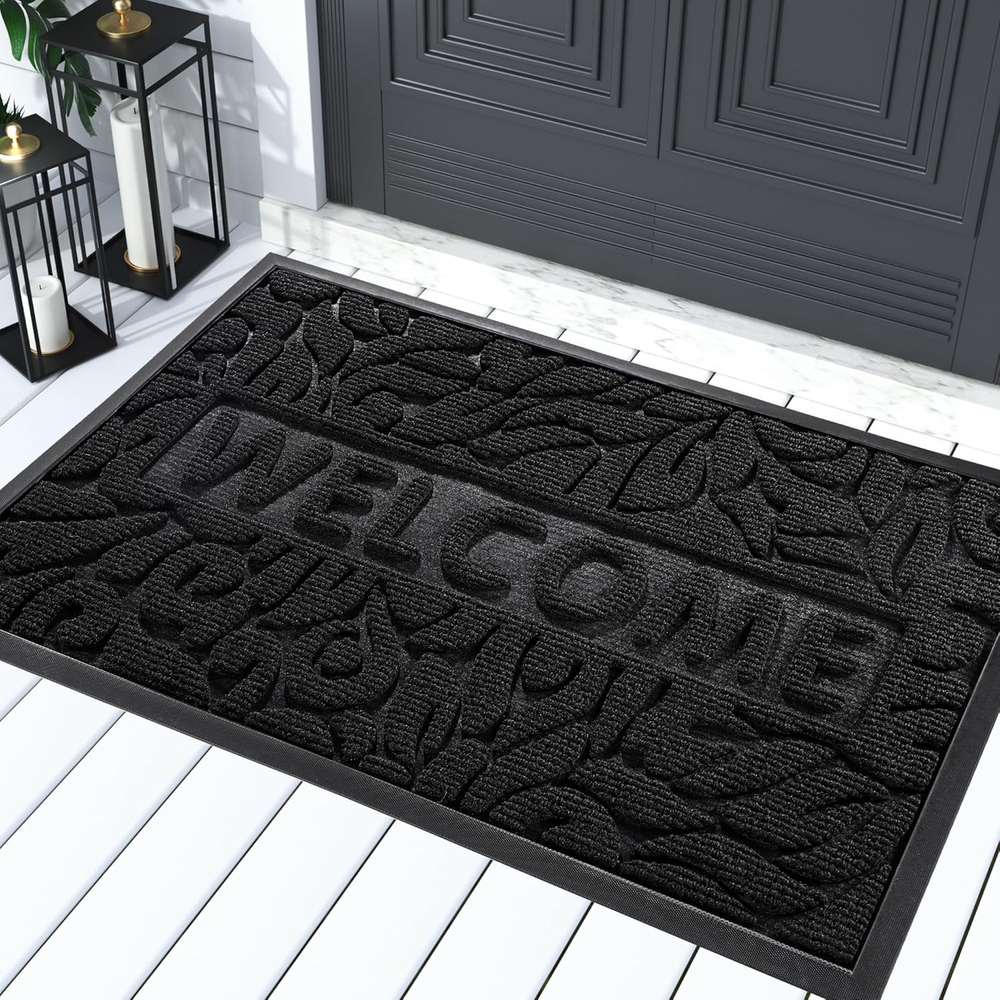 Welcome Mat Outdoor, 29.5X17 Waterproof Door Mat outside Entrance, All-Weather N