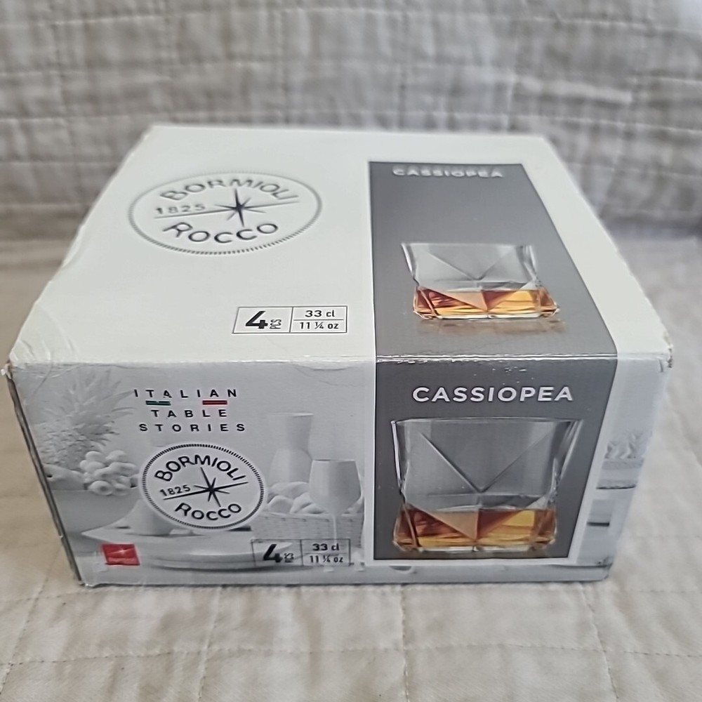 Bormioli Rocco 11.25oz Cassiopea Rocks Glasses Set of 4