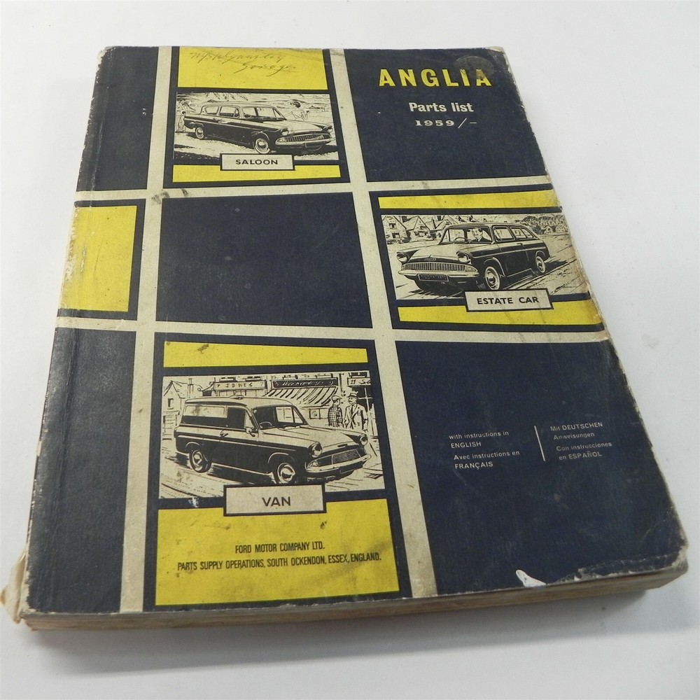 1950 Ford Anglia Saloon Estate Van Original Factory Dealer Parts Catalog