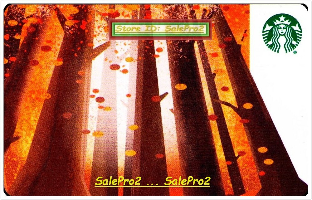 STARBUCKS COFFEE 2019 USA AUTUMN FALL SEASON TREES LEAVES COLLECTIBLE GIFT CARD