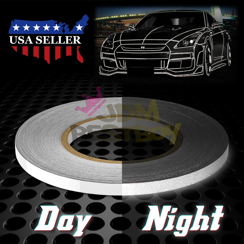 White Reflective Tape Safety Self Adhesive Striping Sticker 150FT Roll 1Cm