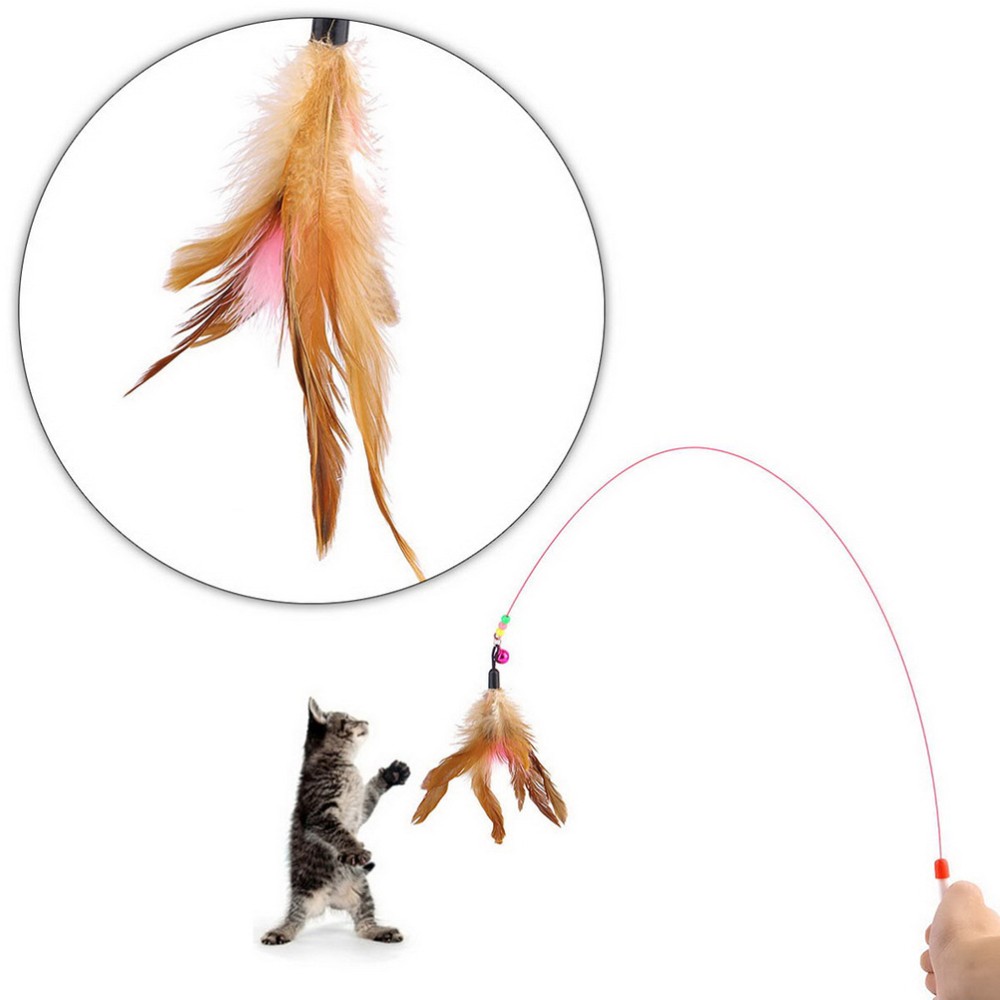 Interactive Cat Teaser Toy with Bite Rope and Wire for Hunting Play