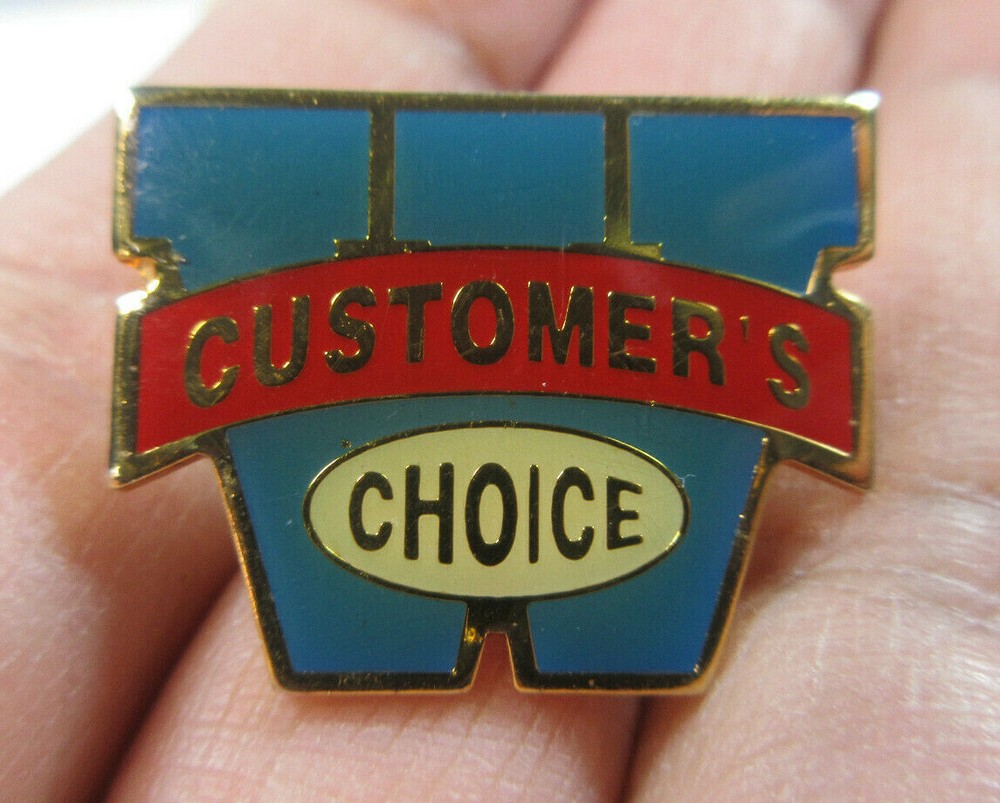 Walmart W Customer's Choice employee promotional promo ad lapel hat pin pinback