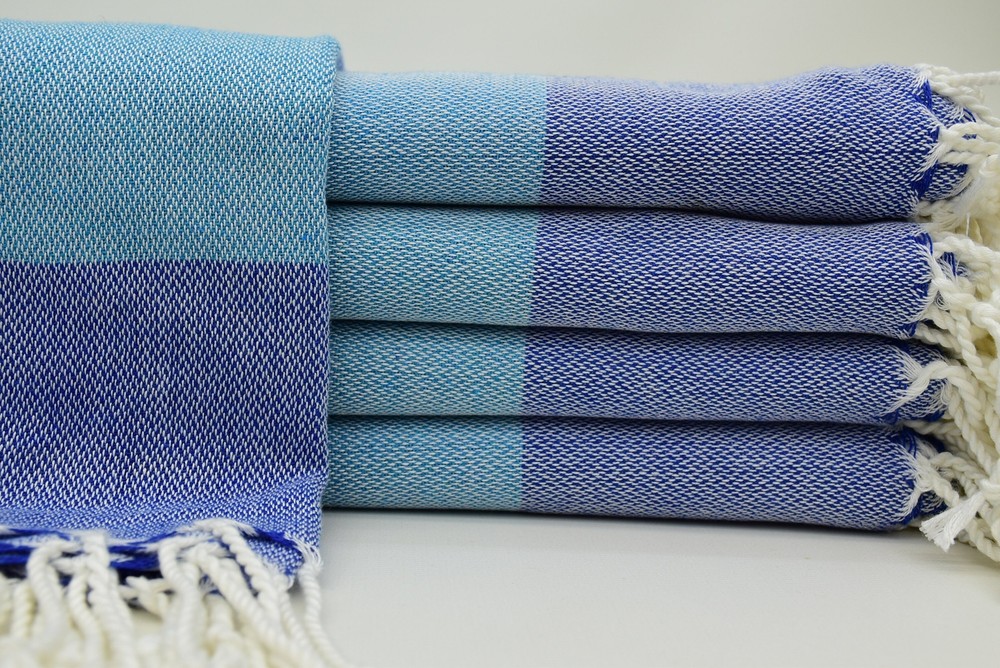 Sax Blue Turkish Cotton Towel 36x70 for Bathroom Beach or Picnic