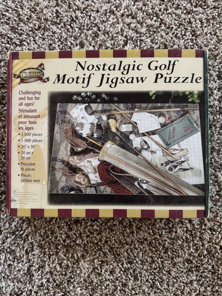New Vintage GOLF Nostalgic Jigsaw Puzzle Clubhouse Collection 1000 Pc