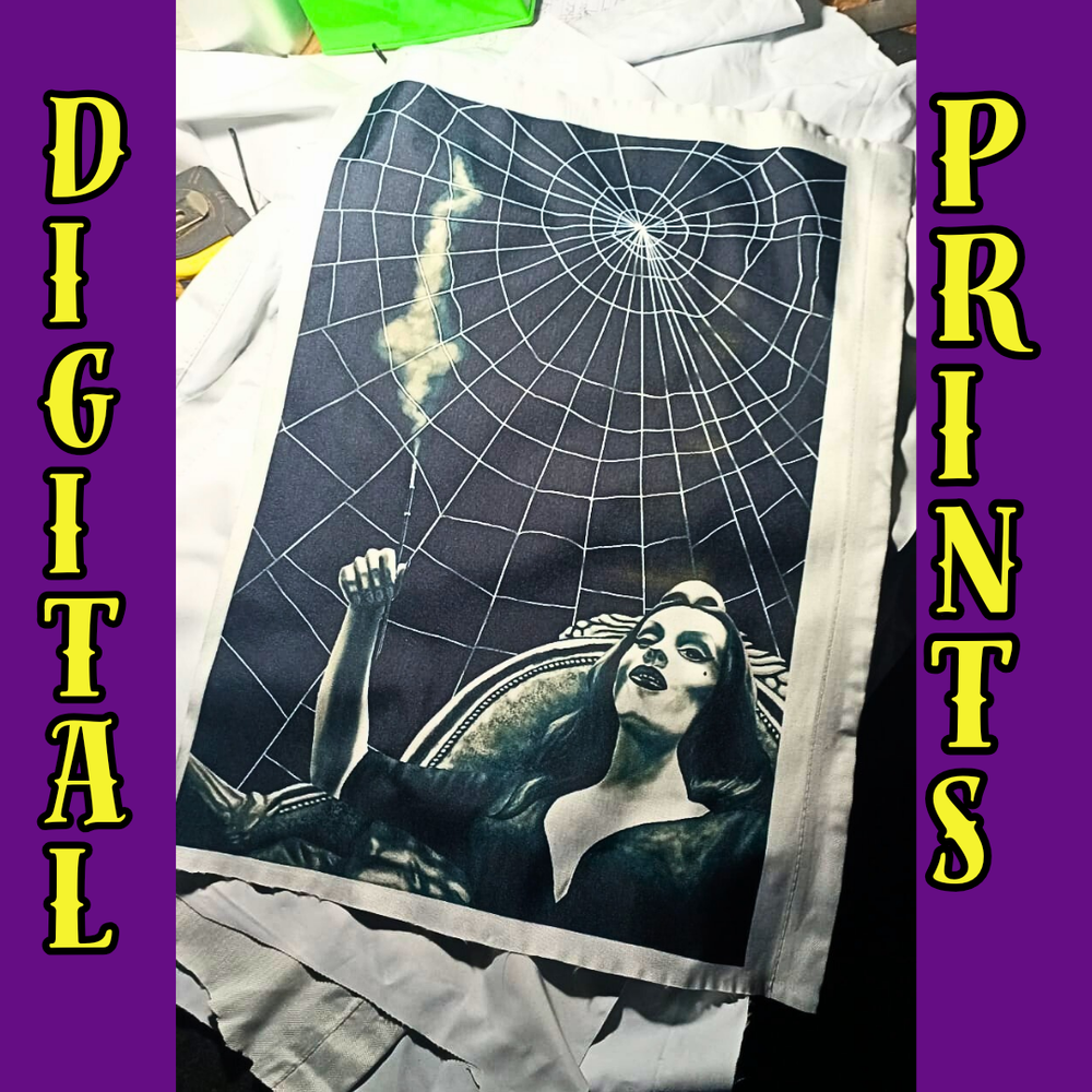 Vampira digital art print pinup unique decor goth vampy punk horror classic girl