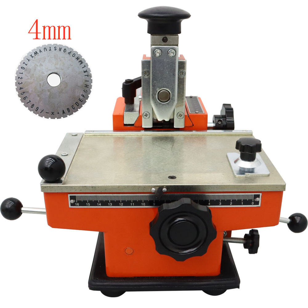 Semi-automatic Sheet Embosser Small Manual Nameplate Marking Machine 4mm Letter-image