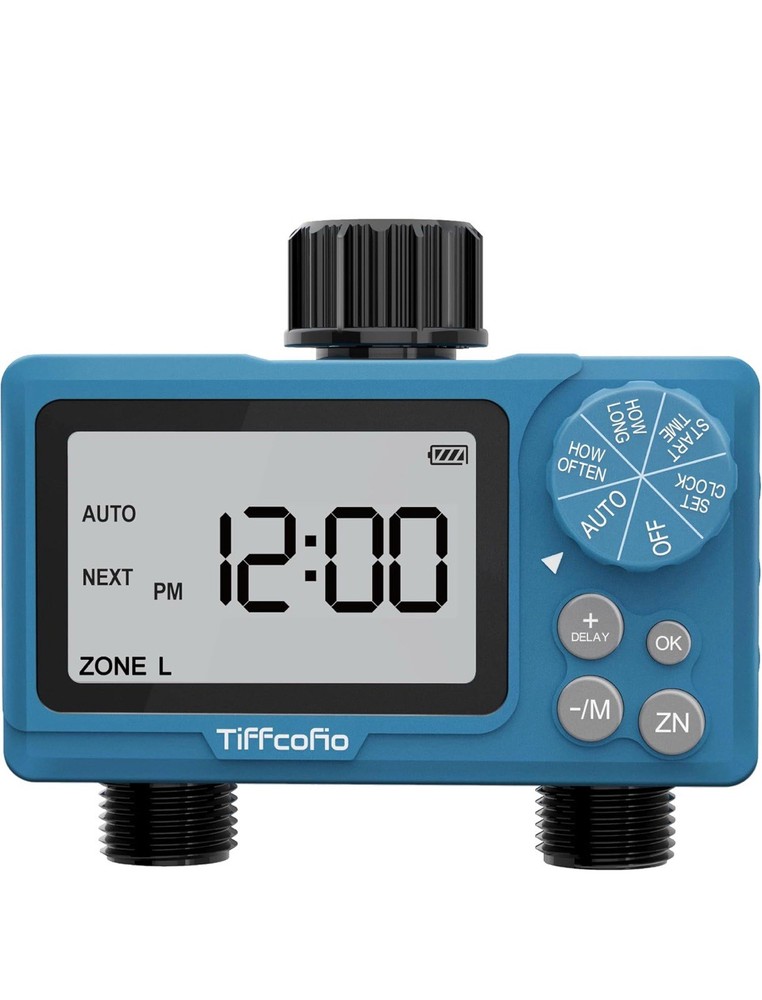 Outdoor Digital Sprinkler Timer with 2 Outlets for Garden Irrigation