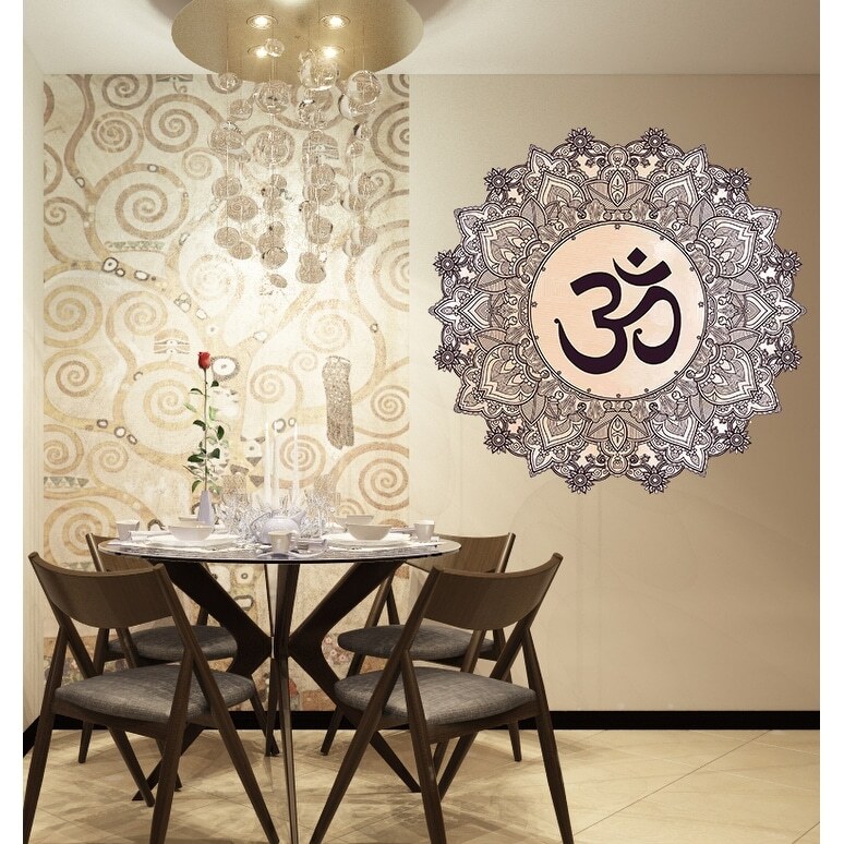 Boho Mandala OM Wall Decal, Boho Mandala OM Wall sticker,